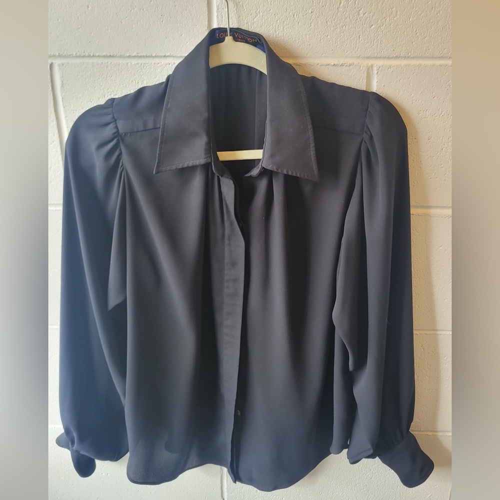 Authentic Louis Vuitton Black Blouse